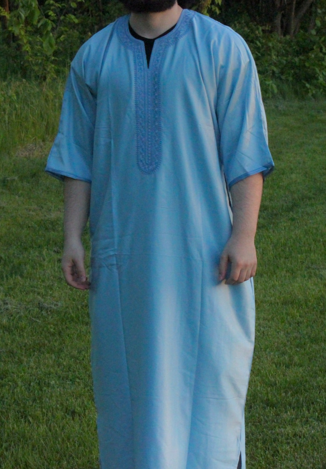 Baby Blue Moroccan Thobe