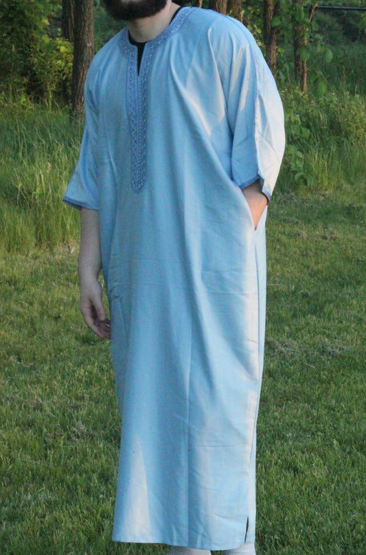 Baby Blue Moroccan Thobe