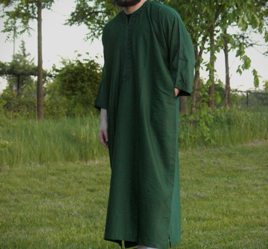 Pure Green Moroccan Thobe